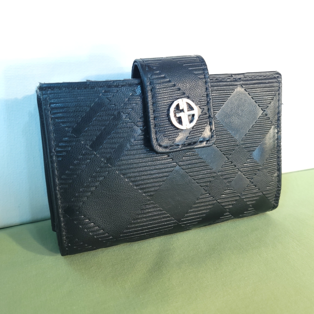 NWOT Giani Bernini Black Textured Indexer Wallet